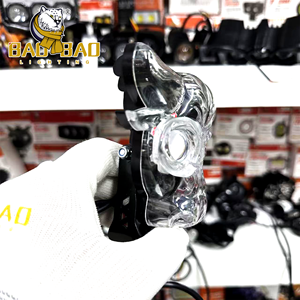 BAOBAO RGB Flash blanco amarillo plástico aluminio <span class=keywords><strong>Bull</strong></span> 2 ojos OX COW <span class=keywords><strong>Mini</strong></span> sistema de iluminación de conducción luces de motocicleta faro delantero - Product Image 6