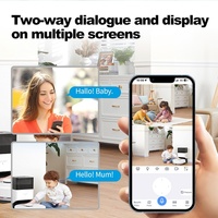 Tuya 2 lentilles sans fil HD caméra de sécurité à domicile détection de mouvement conversation bidirectionnelle prise en charge de la vue multi-écran carte TF 256G