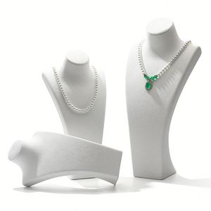 WEIMEI Blanco Microfibra Collar Colgante Pantalla Maniquíes Avanzados Display Props - Product Image 3