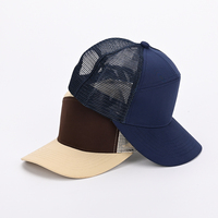 Casquette de sport unisexe de haute qualité à sept panneaux avec logo brodé personnalisé, casquette de camionneur en maille à fermeture snapback