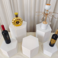 Supports de présentation ronds en métal blanc pour desserts, buffets et gâteaux, pour décorations de mariage et de fête