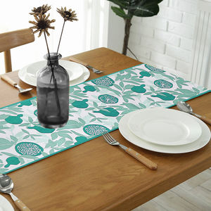 Camino de Mesa Estampado Simple 100% Algodón Puro para Decoración del Hogar, Lavable y Reutilizable - Product Image 1