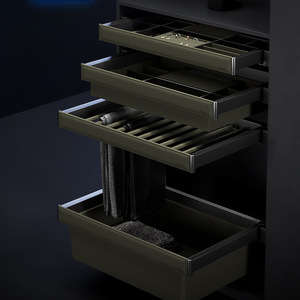 Clothing Organizer Pull Out Drawer <b>Storage</b> Basket Adjustable Rectangle Standing Type WS4119S - Product Image 2