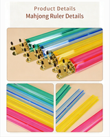 Supports et pions de Mahjong Américain PS aux couleurs vives, verts avec tête métallique, pour les soirées de jeu en famille