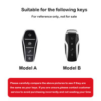 Étui de protection pour clé de voiture en fibre de carbone véritable et alliage de zinc avec placage noir sous vide compatible avec le modèle BYD B