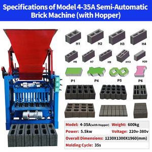 Ligne de production de petites machines à fabriquer des briques, machine automatique pour la fabrication de blocs creux en ciment et cendres volantes pour la pose de routes - Product Image 2