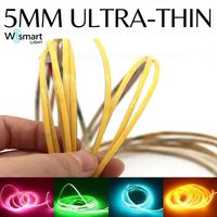Lampu Strip LED COB 5mm 12V/24V Dapat Diredupkan CRI90 IP20 Kontrol Suara Wi-Fi APP Bluetooth untuk Dekorasi Rumah