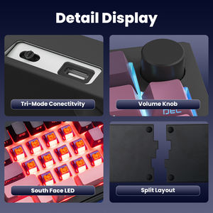 Teclado Mecánico Inalámbrico Zornher ST68 Blackberry con Retroiluminación RGB, <span class=keywords><strong>USB</strong></span> Tipo-C, Intercambiable en Caliente, Personalizable, Tres Modos, <span class=keywords><strong>para</strong></span> Juegos - Product Image 3