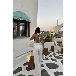 Conjunto de Dos Piezas Blanco, Largo por Encima de la Rodilla, Atuendo Moderno para la Temporada de Otoño, Nuevas Llegadas - Product Image 1