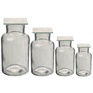 Botellas recolectoras de gases (60ml/125ml/250/500ml) con tapas de vidrio y vidrios esmerilados para experimentos químicos. - Product Image 1