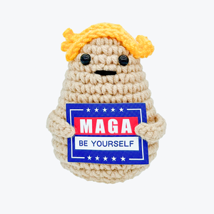 Poupée pomme de terre au crochet faite à la main, douce, thème plantes/légumes/fleurs de dessin animé, vente chaude, cadeau parfait pour les travaux manuels textiles - Product Image 4