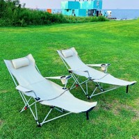 Nouveau Fauteuil de Camping Multifonctionnel Inclinable et Assis avec Repose-Pieds, Idéal pour la Plage, la Randonnée, l'École, la Maison, le Sport et l'Hôpital