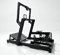 Simulateur de jeu de conduite complet avec siège, écran unique, profil en aluminium 4080, cockpit de course inclinable, montage facile