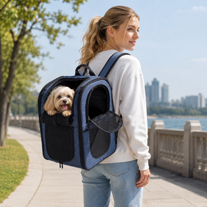 Bolsa de Transporte para Mascotas (Perros y Gatos) de 30L, Expandible, Plegable, Portátil, de Nailon Oxford, con Cierre, Color Sólido, Aprobada por Aerolíneas - Product Image 1