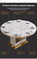 Ensemble de table à manger extensible moderne avec plateau en marbre et chaises en marbre pour mobilier de bar à domicile