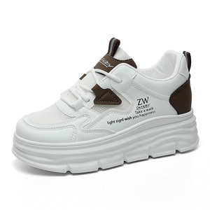 Zapatos de Mujer 2026, Casuales, con Suela Gruesa, Primavera/Verano, de Cuero PU, con Cordones, Impermeables, de Suela Plana - Product Image 6