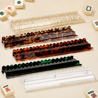 Support magnétique en acrylique en forme de U pour Mahjong, règle de placement de tuiles de Mahjong style américain en écaille de tortue, et outil de gestion des tuiles