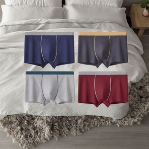 Wholesale 2025 New <b>Men's</b> Mid-Rise Boxer Briefs Color Block Anti-Chafing Underwear Breathable Mesh <b>Stretch</b> <b>Mens</b> Mid-Rise ODM - Product Image 2