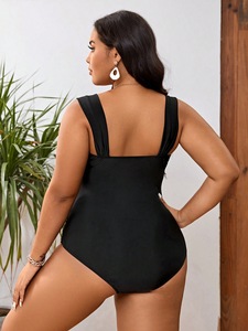 Costume da bagno intero sexy taglie forti a vita alta per l'estate, <span class=keywords><strong>bikini</strong></span> da spiaggia e spa per donne formose - Product Image 4