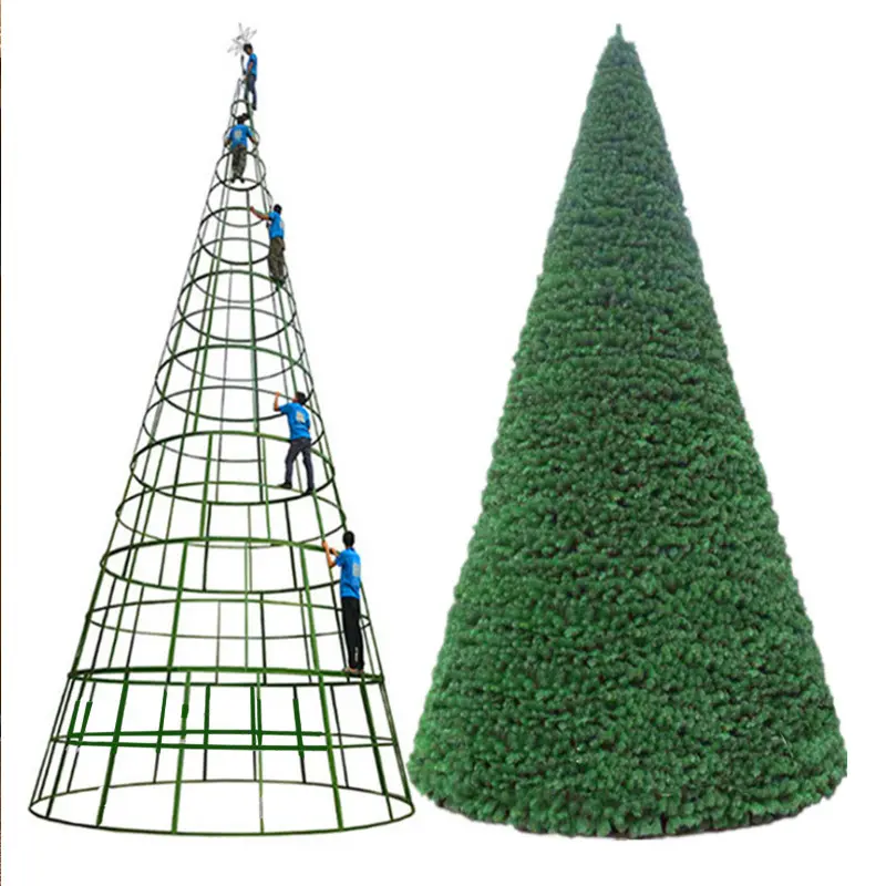Árbol de Navidad de 3 a 30 cm, árbol gigante para exterior, centro comercial de Hotel, decoración verde, simulación de árbol grande