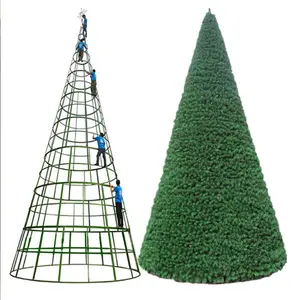 Большая рама, Рождественская елка 3-30, уличная гигантская елка, украшение для торгового центра отеля, зеленая имитация большой елки