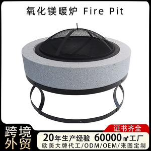 Magnesium Oxide Fire Pit 70x70x50cm Outdoor Wood Burning Fireplace Garden Patio Heater Brazier - Product Image 5