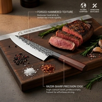 Couteau Gyuto Japonais Forgé à la Main Garwin OEM Personnalisé en Acier Inoxydable avec Manche en Bois d'Ébène pour Cuisine Professionnelle Vente en Gros