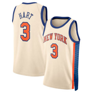 Camiseta de Nueva <span class=keywords><strong>York</strong></span> 11 # Jalen Brunson 3 # Josh Hart 32 # Camisetas de Baloncesto Americanas Bordadas Personalizadas con Logotipo - Product Image 2