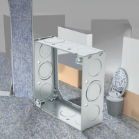 Nouvelle boîte de jonction carrée murale ou de plafond en acier galvanisé IP65 pour instruments électroniques, avec intérieur métallique gris