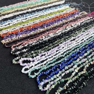 Collier de perles en cristal naturel, pierres de guérison en cristal, gravier coloré, perles en vrac, pierres en cristal avec trou pour bijoux - Product Image 6