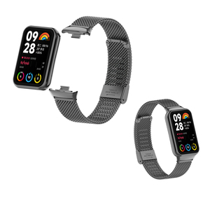 Reloj inteligente ajustable correa Milanesa para <span class=keywords><strong>Xiaomi</strong></span> Smart <span class=keywords><strong>Band</strong></span> 8 18MM <span class=keywords><strong>malla</strong></span> de acero Smartwatch pulsera para mujeres y hombres - Product Image 1