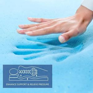 Sur-matelas taille personnalisée sur-matelas en mousse à mémoire de forme souple et respirante pour le soulagement des maux de dos - Product Image 3