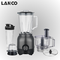 Mixeur de cuisine professionnel LANCO en acier inoxydable, 700W, 1,5L, puissant
