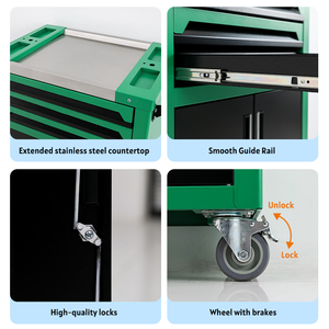 7-Drawer Heavy Duty kim loại công cụ tủ thép không gỉ <span class=keywords><strong>Top</strong></span> Side cửa di chuyển bàn làm việc cho nhà để xe/hội thảo sử dụng OEM/ODM - Product Image 6