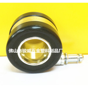 Furniture Casters 65mm Diameter Swivel PU Hollow <b>Wheel</b> Black Silent Insert Type for Chair - Product Image 3