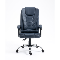 Chaise de bureau ergonomique à dossier haut en cuir PU, cadre pivotant réglable en tissu de maille de style moderne en métal PP pour les jeux et les cadres.