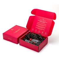 Petite boîte postale ondulée avec logo imprimé personnalisé de haute qualité pour robe perruque ensemble de soins de la peau de beauté boîte-cadeau de maquillage cosmétique