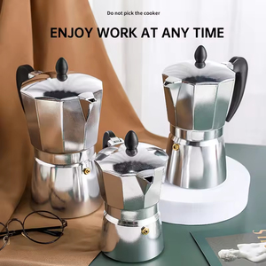 Moka Pot en aluminium italien Machine à café expresso <span class=keywords><strong>pour</strong></span> cuisinière à gaz Classic Coffeeware Home Barista Accessoires - Product Image 3