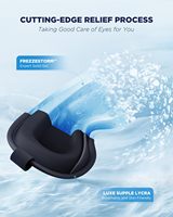 Masque oculaire ergonomique 3D avec technologie de billes de gel, thérapie chaude et froide, logo personnalisé, 165g Lycra
