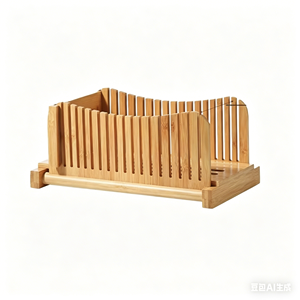 <span class=keywords><strong>Plateau</strong></span> à pain pliable en bambou réglable avec récupérateur <span class=keywords><strong>de</strong></span> miettes pour la dé<span class=keywords><strong>coupe</strong></span> <span class=keywords><strong>de</strong></span> toasts au petit-déjeuner et un rangement facile - Product Image 4