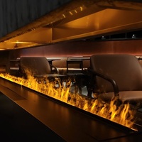 Décor de bâtiment intérieur de 75 pouces Cheminée à vapeur Led Light Multi Colors Flame Water Vapor Fireplace Under Tv Cabinet