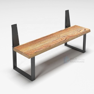 <span class=keywords><strong>Banc</strong></span> <span class=keywords><strong>de</strong></span> <span class=keywords><strong>jardin</strong></span> moderne et vintage en métal avec pieds en acier, <span class=keywords><strong>salon</strong></span>, salle à manger, parc, hôtel, patio, dossier - Product Image 2