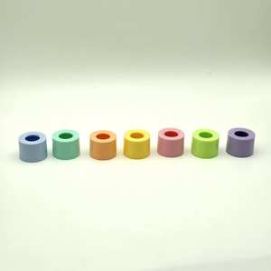 Pipet Kaca dengan Dot Karet 20mm 20/410, Plastik, Cincin Hijau Kuning Ungu Biru Pink Satu Warna, Penetes untuk Botol Kaca 1oz - Product Image 3