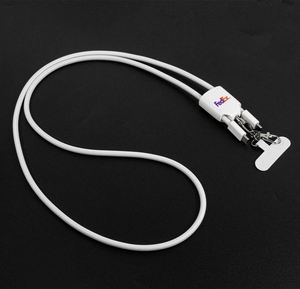 Custom Logo 3-in-1 Portable Nylon Braided Lanyard Charging <b>Cable</b> USB-C Lightning Micro USB Fast Charge for Promotional Gifts - Product Image 6