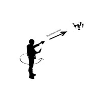 Détecteur de drone portable H1B, rechargeable par Type-C, dispositif de localisation de drone portable, sensibilité à 4 niveaux