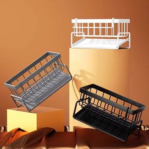 One Piece Kitchen Storage Rack 1 Layer Adjustable Multi Functional Draining Rack <b>For</b> <b>Sink</b> Sponge Hand Sanitizer - Product Image 1