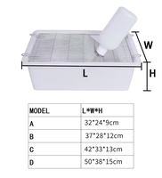 Cages d'élevage en plastique pour souris de laboratoire, rats et rongeurs avec système de rayonnages en acier inoxydable, également adaptées aux hamsters