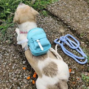 Gebreide, multicolor regenboog hondenharnas en riemset van katoen, gepersonaliseerd, anti-trek, met breakaway-functie voor honden en katten - Product Image 4