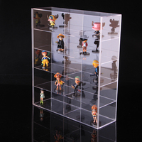 Support d'affichage en acrylique pour modèles de voitures miniatures à l'échelle 1/18, 1/24, 1/64, assemblé sur mesure, pliable, anti-poussière, avec éclairage LED