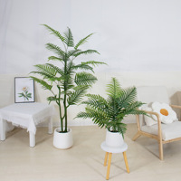 Décoration de mariage : Plante artificielle en pot (fougère et palmier queue de poisson) pour mur de mariage